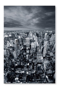  New York Cityscape 28 po x 42 po : Cadre d'art mural et panneau de tissu
