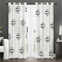 Paire de panneaux de rideaux blancs à oeillets Wexford - 54x95