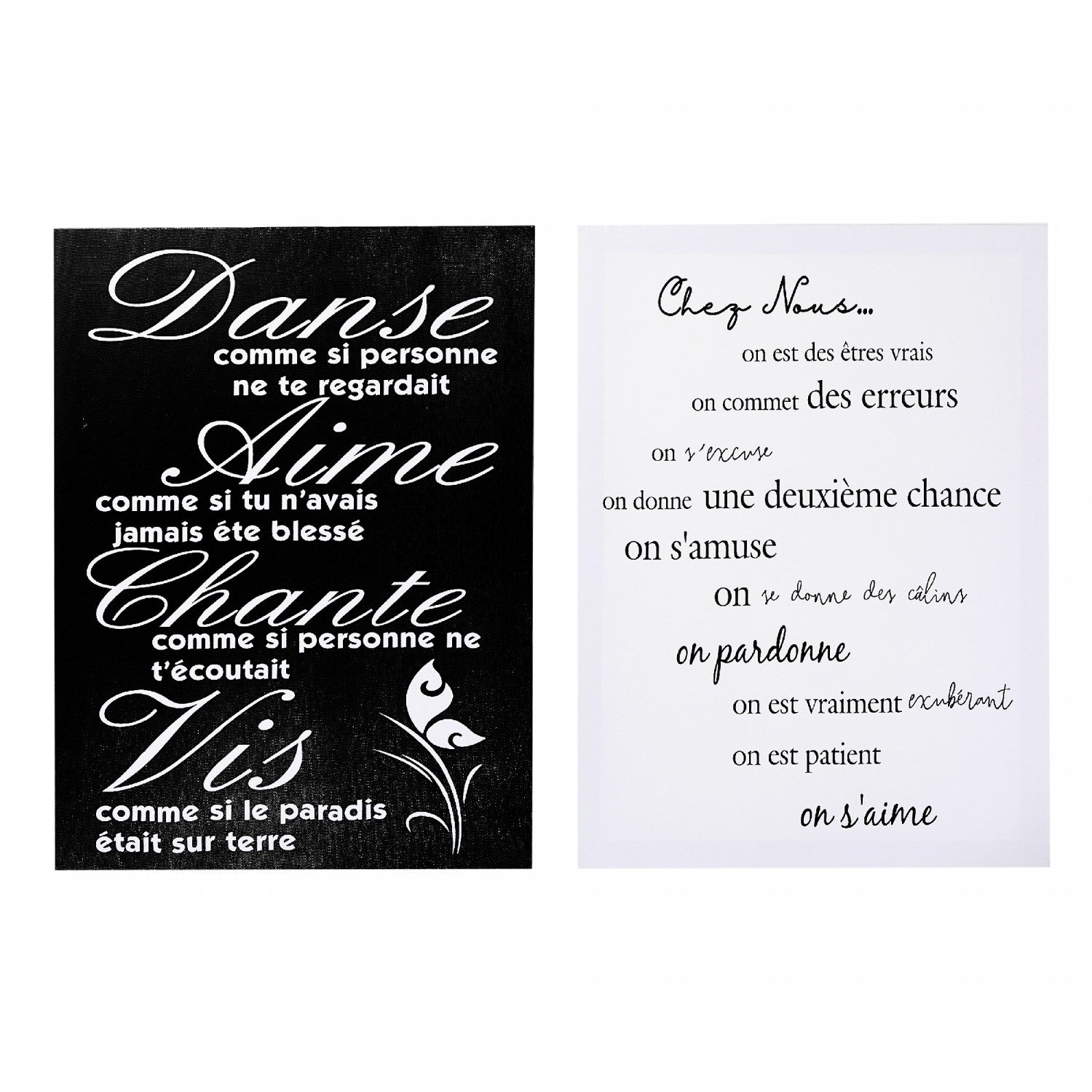 Œuvre d'art murale sur toile inspirante en français - ensemble de 2... -  Brick, image size:1500x1500