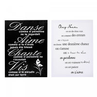 Œuvre d’art murale sur toile inspirante en français - ensemble de 2 décorations murales