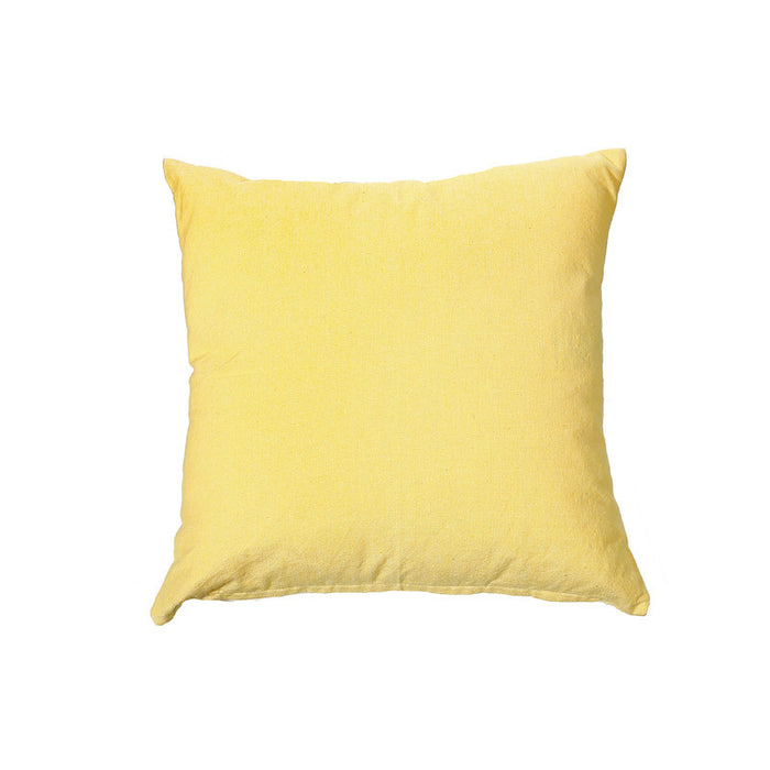 Coussin jaune en chambray avec fermeture à glissière - ensemble de 2 coussins