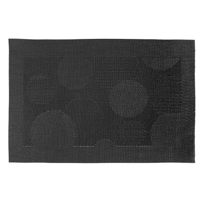 Vinyl Placemat Bubbles Black - Set of 12|Napperon noir en vinyle à motif de bulles - ensemble de 12