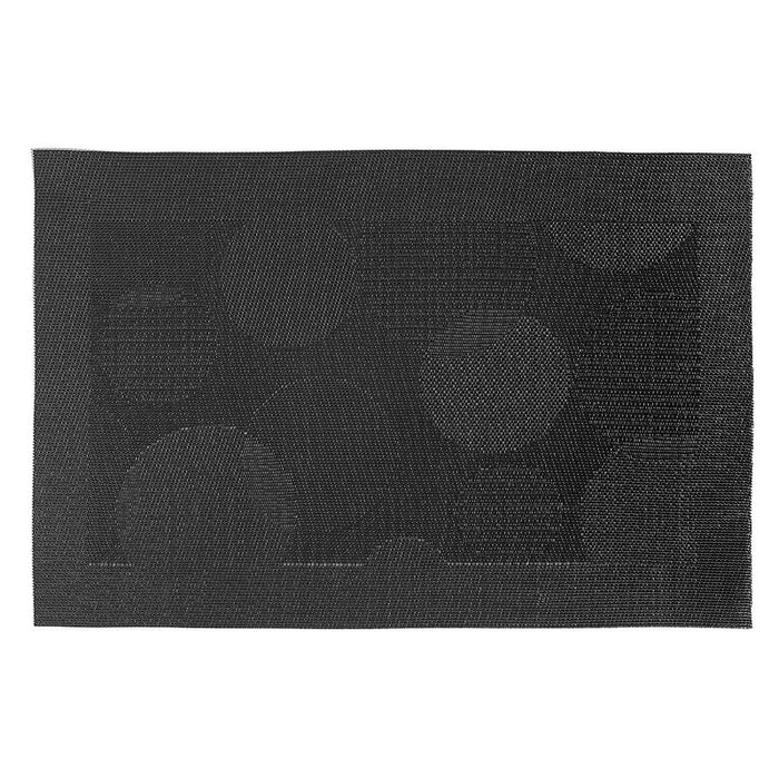 Napperon noir en vinyle à motif de bulles - ensemble de 12