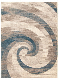 Carpette Korra ivoirebleu 6 pi 7 po x 9 pi 6 po