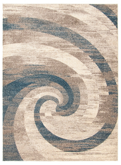 Carpette Korra ivoirebleu 6 pi 7 po x 9 pi 6 po