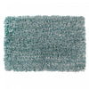 Tapis de salle de bain bain en microfibre bleu et blanc à poil long 20 x 32