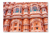  Hawa Mahal Palace 28 po x 42 po : Cadre d'art mural et panneau de tissu