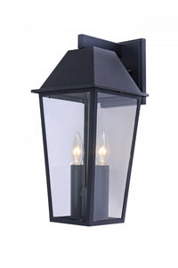Applique murale Winchester noire à 2 ampoules pour l'extérieur