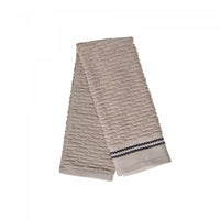 Essuie-mains brodé luxueux 16 x 27 taupe - ensemble de 6 serviettes