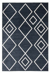 Carpette Kenza bleue lavable à la machine - 6 pi 0 po x 9 pi 0 po