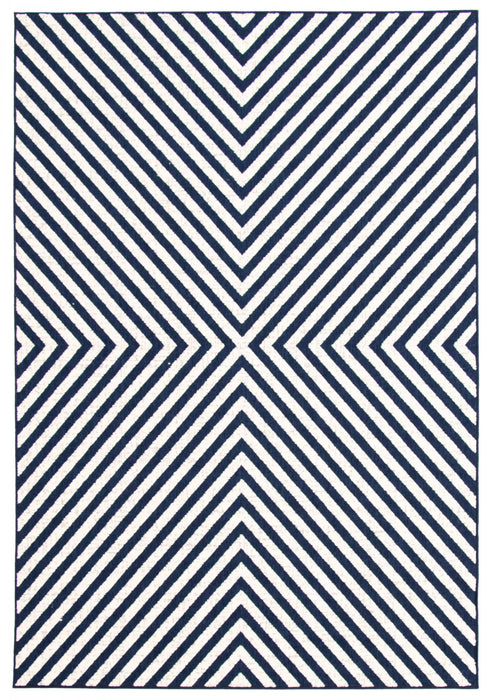 Carpette Dodie bleueivoire 3 pi 11 po x 5 pi 7 po