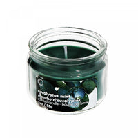Pot parfumé de 3 oz en verre à arôme d’eucalyptus et menthe avec couvercle - ensemble de 4 bougies