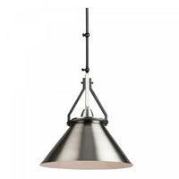 Luminaire suspendu de style applique murale cylindrique Brydon nickel brossé à 1 ampoule