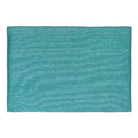 Napperon bleu sarcelle en chambray côtelé - ensemble de 12