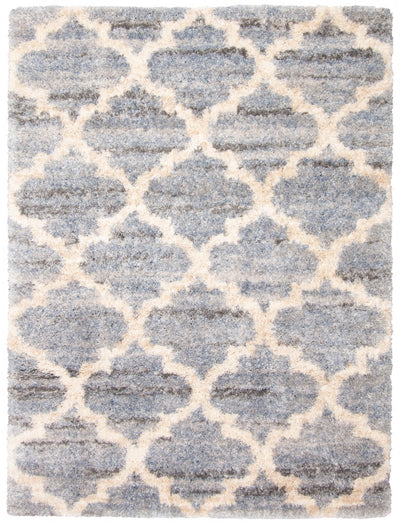 Dimity Grey/Light Blue Area Rug - 7'10" x 10'2"