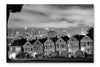  San Francisco Skyline From Alamo Square 28 po x 42 po : Cadre d'art mural et panneau de tissu