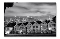  San Francisco Skyline From Alamo Square 28 po x 42 po : Cadre d'art mural et panneau de tissu