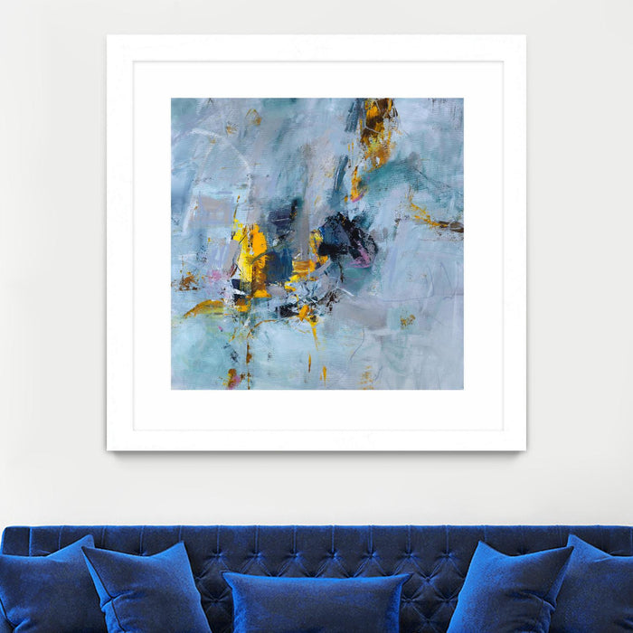 Œuvre d’art murale encadrée blanche et mate « Prize Of The Day » 30 x 30