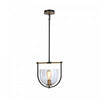 Luminaire suspendu Cheshire noir et laiton à 1 ampoule