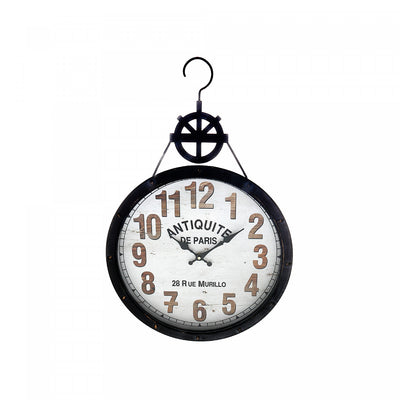 Antiquite De Paris Metal Clock|Horloge « Antiquité de Paris » en métal