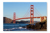 Golden Gate Bridge 24 po x 36 po : Oeuvre d’art murale en panneau de tissu sans cadre