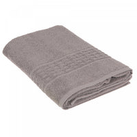 Serviette de bain nattée gris clair 27 x 50 - ensemble de 2 serviettes