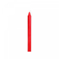 Bougies en colonne rouges non parfumées de 10 po - ensemble de 12 bougies