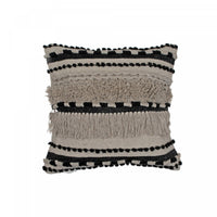 Coussin ébouriffé en coton tissé à la main - ensemble de 2 coussins
