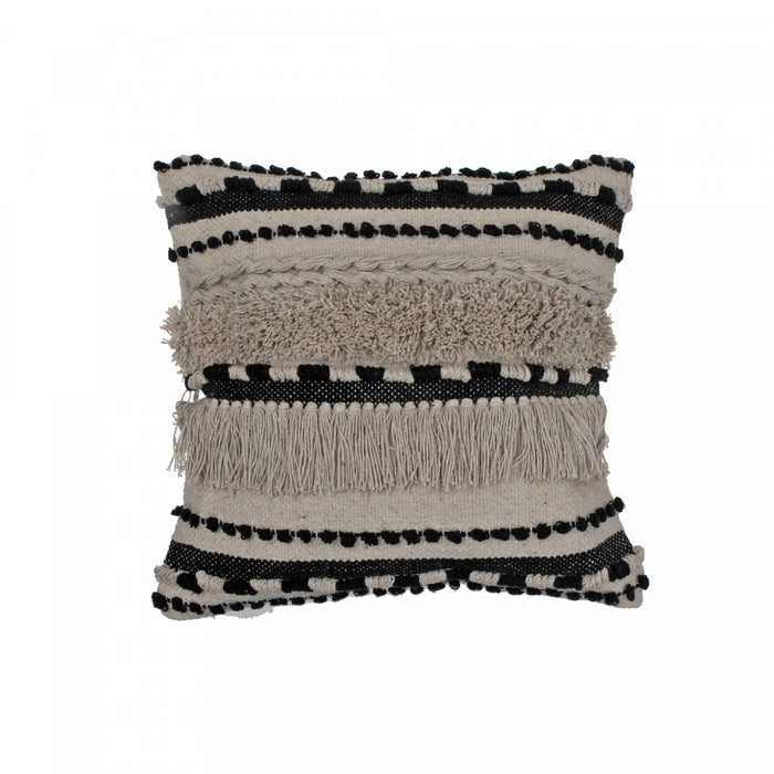 Coussin ébouriffé en coton tissé à la main - ensemble de 2 coussins