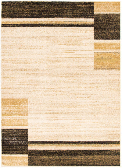 Aya Ivory-Brown Area Rug - 3'11" x 5'7"