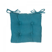 Coussin de chaise 18 po x 18 po bleu sarcelle - ensemble de 2 coussins de chaise