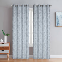 Paire de panneaux de rideaux gris à oeillets Dundee - 54x95