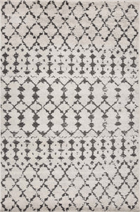 Carpette Essos blanche à motifs marocains 5 x 8
