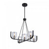 Lustre Cheshire noir et nickel à 5 ampoules