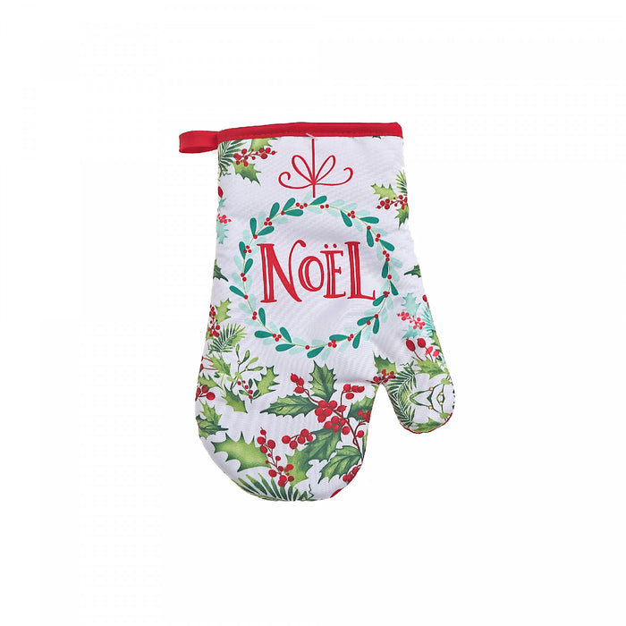 Mitaine de four ornée d’une couronne de Noël - ensemble de 4