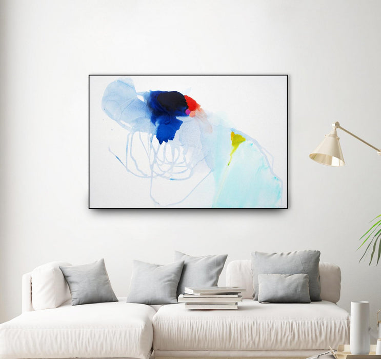 Œuvre d'art murale sur toile encadrée noire « Backstage » 36 x 24