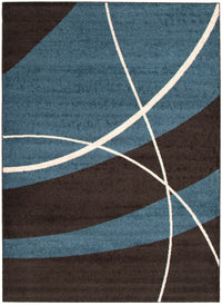 Carpette Carson brune-bleu - 7 pi 10 pox 10 pi 2 po