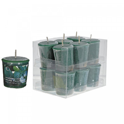 Mushroom Votive Eucalyptus Mint Candle - Set of 12|Bougie Mushroom Votive arôme d’eucalyptus et menthe - ensemble de 12