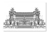  Altar Of The Fatherland 24 po x 36 po : Cadre d'art mural et panneau de tissu