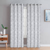 Paire de panneaux de rideaux gris à oeillets Preston - 54x84