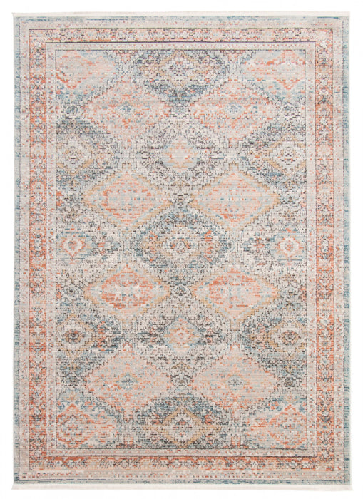 Carpette Leandra cuivrée/bleue 5 pi 3 po x 7 pi 3 po