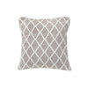 Coussin côtelé taupe à motif de diamants - ensemble de 2