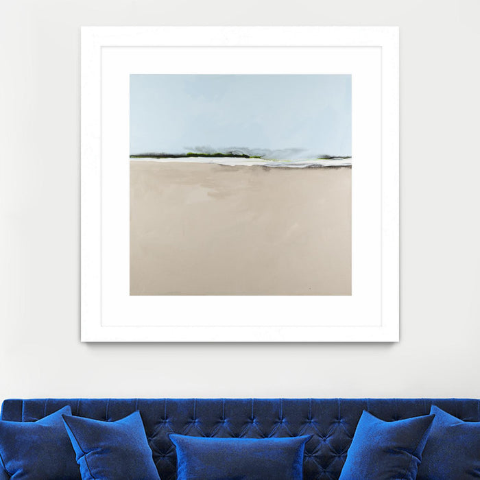 Œuvre d’art murale encadrée blanche et mate « Simply Stated » 36 x 36