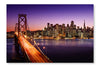  San Francisco Skyline And Bay Bridge 28 po x 42 po : Cadre d'art mural et panneau de tissu