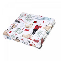 Coussin carré stylé 16 po x 16 po au thème « canadiana » - ensemble de 2 coussins de chaise