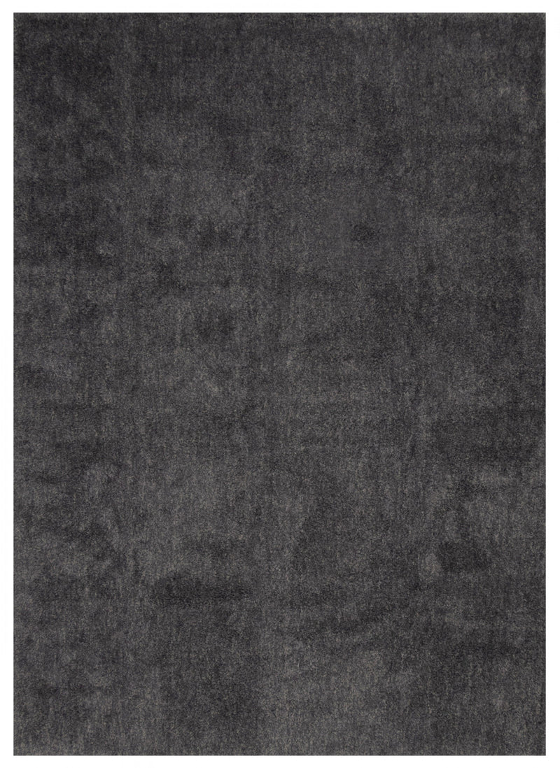 Hansol Dark Grey Shag 3'0" X 5'0" Area Rug