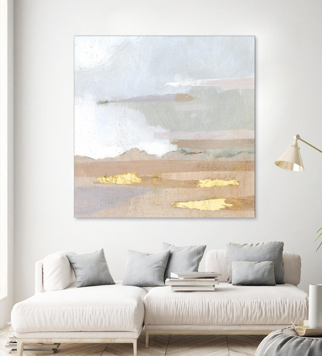 Œuvre d’art murale Giant Art « Abstract Coastland I » 54 x 54