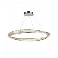 Luminaire suspendu Stella nickel satiné à DEL de 65 W