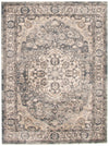 Carpette Octavian Tabriz bleu-ivoire - 6 pi 7 pox 9 pi 6 po