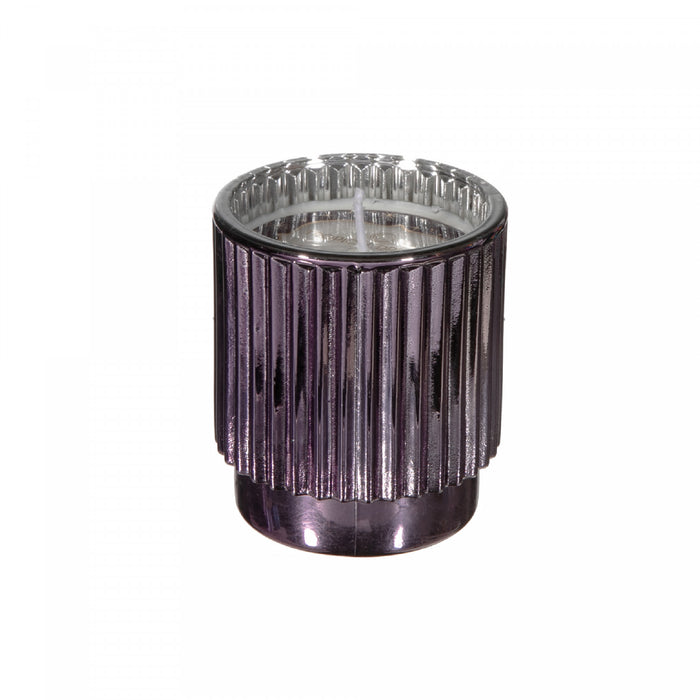 Bougie parfumée côtelée électroplaquée de 4,6 oz à senteur de rêves tropicaux - ensemble de 2